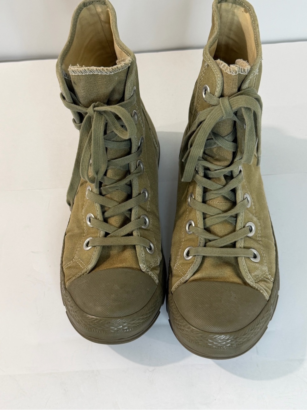 Converse Olive Green High-Top Canvas Sneakers